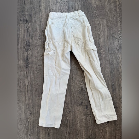 Pacsun Cream Carpenter Cargo Straight Leg Jeans - Picture 4 of 4